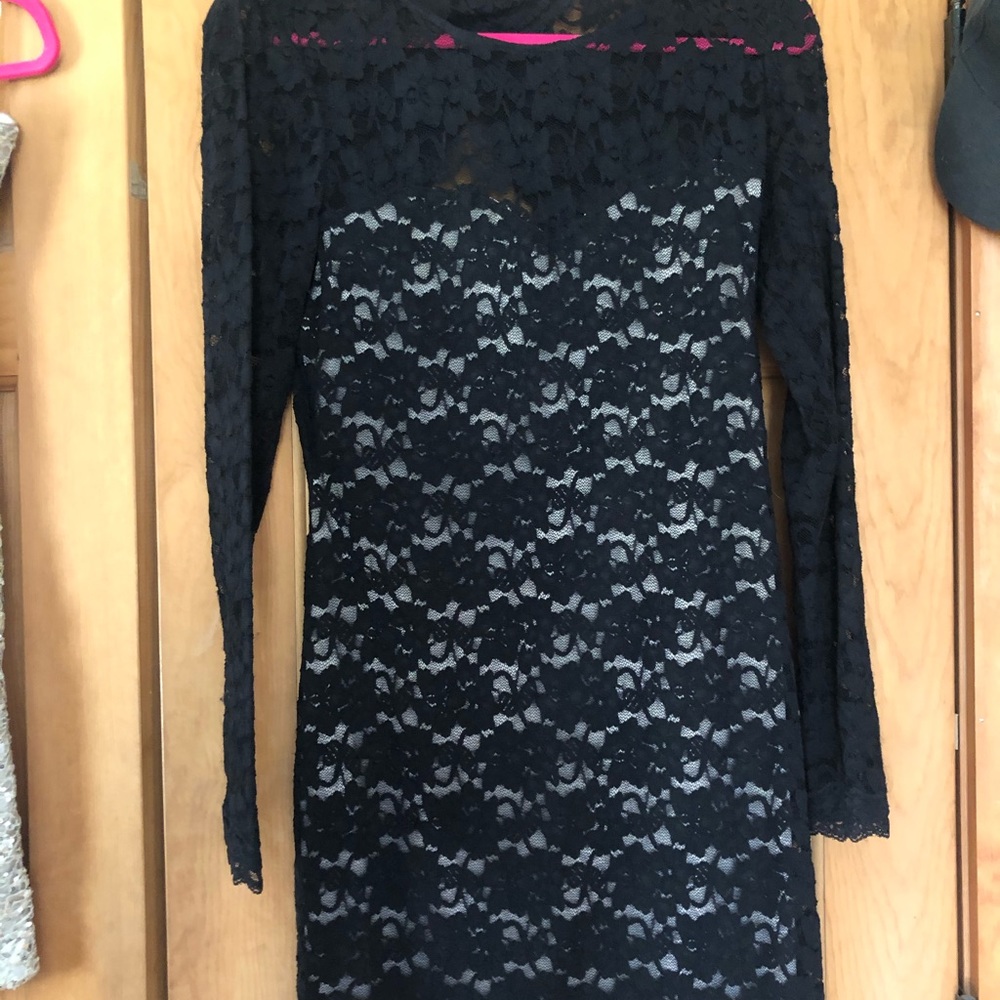 Express lace black dress